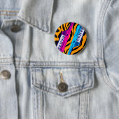 Corey Tiger 80er Retro Keytar Tiger Print Button (Beispiel)