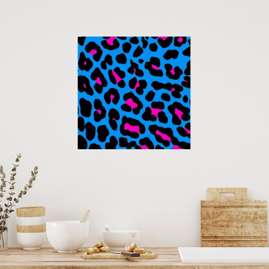 Corey Tiger 80er Retro Leopard Muster Poster (Küche)
