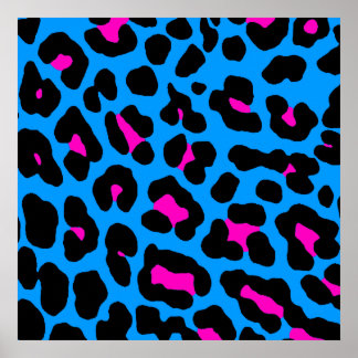 Corey Tiger 80er Retro Leopard Muster Poster