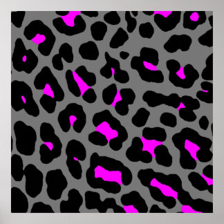 Corey Tiger 80er Retro Leopard Muster Poster