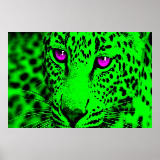 Corey Tiger 80er Retro Leopard Poster (Vorne)