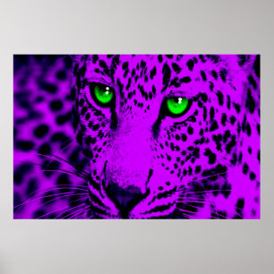 Corey Tiger 80er Retro Leopard Poster