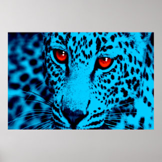Corey Tiger 80er Retro Leopard Poster