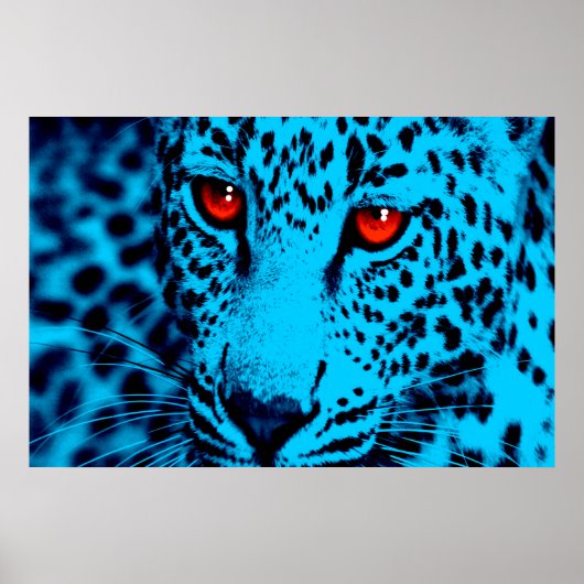 Corey Tiger 80er Retro Leopard Poster (Vorne)