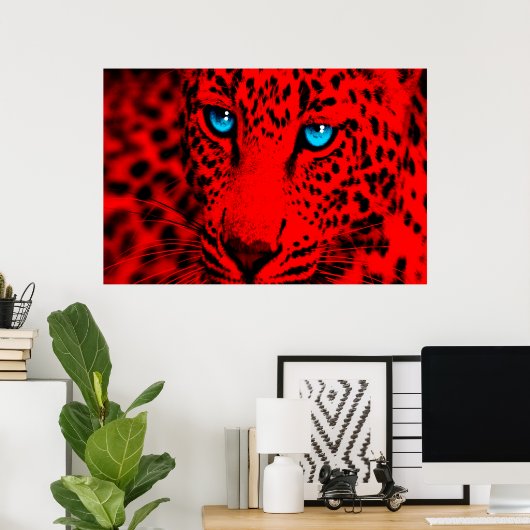 Corey Tiger 80er Retro Leopard Poster (Heimbüro)
