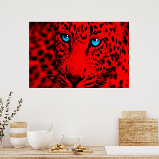 Corey Tiger 80er Retro Leopard Poster (Küche)