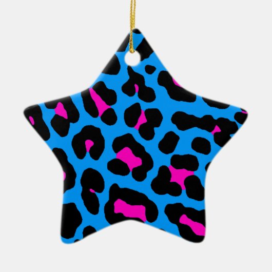 Corey Tiger 80er Retro Leopard Print Star Ornament (Vorne)