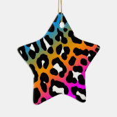 Corey Tiger 80er Retro Leopard Print Star Ornament (Rechts)