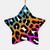 Corey Tiger 80er Retro Leopard Print Star Ornament (Hinten)