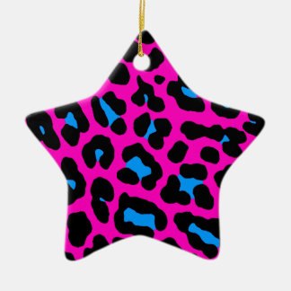 Corey Tiger 80er Retro Leopard Print Star Ornament