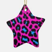 Corey Tiger 80er Retro Leopard Print Star Ornament (Links)