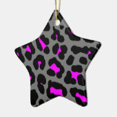 Corey Tiger 80er Retro Leopard Print Star Ornament (Links)