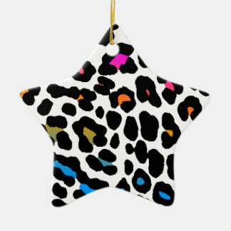Corey Tiger 80er Retro Leopard Print Star Ornament