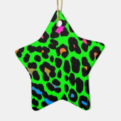 Corey Tiger 80er Retro Leopard Print Star Ornament (Links)