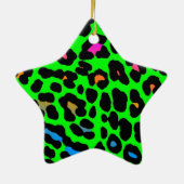 Corey Tiger 80er Retro Leopard Print Star Ornament (Hinten)