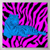 Corey Tiger 80er Retro Lounge Tiger Poster (Vorne)