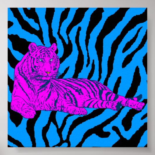 Corey Tiger 80er Retro Lounge Tiger Poster (Vorne)