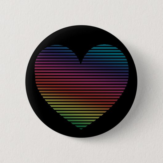 Corey Tiger 80er Retro Moody Heart Button (Vorderseite)
