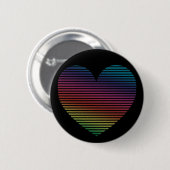 Corey Tiger 80er Retro Moody Heart Button (Vorne & Hinten)