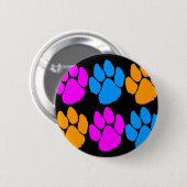 COREY TIGER 80er RETRO MULTICOLOR TIGER CLAWS Button (Vorne & Hinten)
