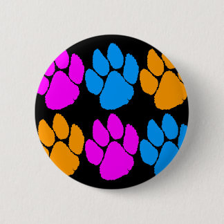 COREY TIGER 80er RETRO MULTICOLOR TIGER CLAWS Button