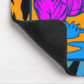 Corey Tiger 80er Retro Neon Jungle Tiger Mousepad (Ecke)