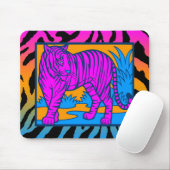 Corey Tiger 80er Retro Neon Jungle Tiger Mousepad (Mit Mouse)