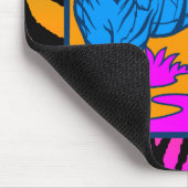 Corey Tiger 80er Retro Neon Jungle Tiger Mousepad (Ecke)