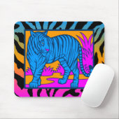 Corey Tiger 80er Retro Neon Jungle Tiger Mousepad (Mit Mouse)