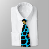 Corey Tiger 80er Retro Neon Leopard Print Krawatte (Gebunden)