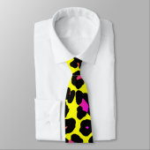 Corey Tiger 80er Retro Neon Leopard Print Krawatte (Gebunden)