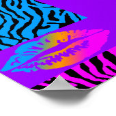 Corey Tiger 80er Retro Neon Lipno Poster (Ecke)