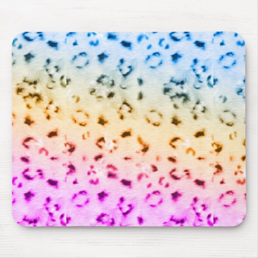 Corey Tiger 80er Retro Neon Snow Leopard Mousepad (Vorne)