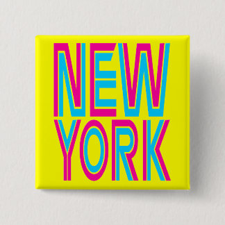 Corey Tiger 80er Retro New York Button
