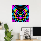 Corey Tiger 80er Retro Op-Art Poster (Heimbüro)