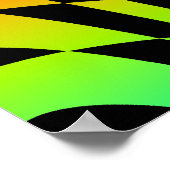 Corey Tiger 80er Retro Op Art Poster (Ecke)