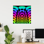 Corey Tiger 80er Retro Op Art Poster (Heimbüro)