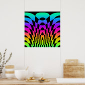 Corey Tiger 80er Retro Op Art Poster (Küche)