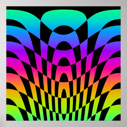 Corey Tiger 80er Retro Op Art Poster (Vorne)