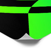 Corey Tiger 80er Retro Op Art Poster (Ecke)