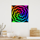 Corey Tiger 80er Retro Op Art Poster (Küche)