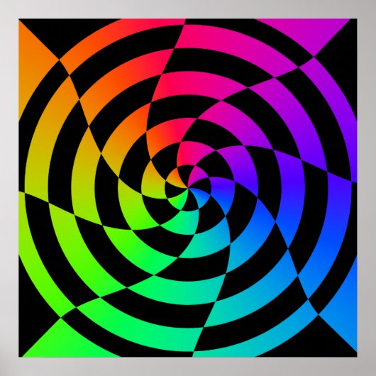 Corey Tiger 80er Retro Op Art Poster (Vorne)