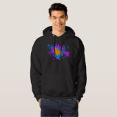 Corey Tiger 80er Retro Paint Spritzer (Multicolor) Hoodie (Vorne ganz)
