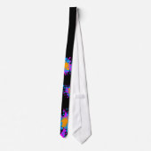 Corey Tiger 80er Retro Paint Spritzer (Multicolor) Krawatte (Rückseite)