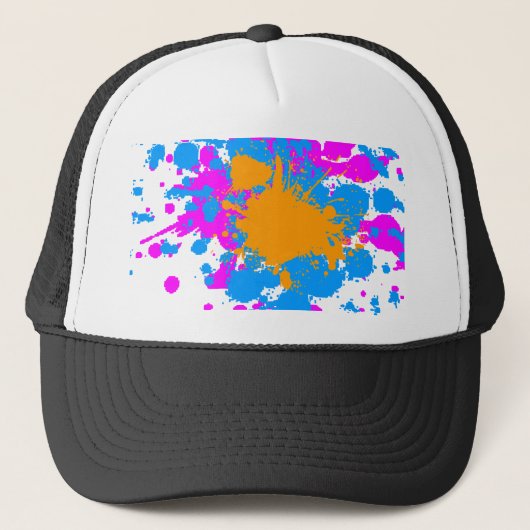 Corey Tiger 80er Retro Paint Spritzer (Multicolor) Truckerkappe (Vorderseite)