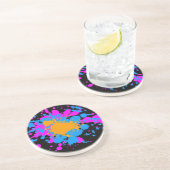 Corey Tiger 80er Retro Paint Spritzer Untersetzer (Seite)