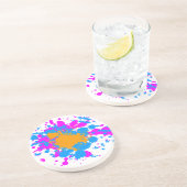 Corey Tiger 80er Retro Paint Spritzer Untersetzer (Seite)