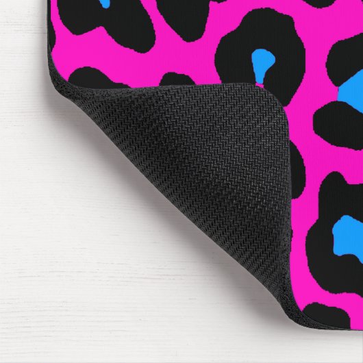 Corey Tiger 80er Retro Pink Leopard Print Mousepad (Ecke)