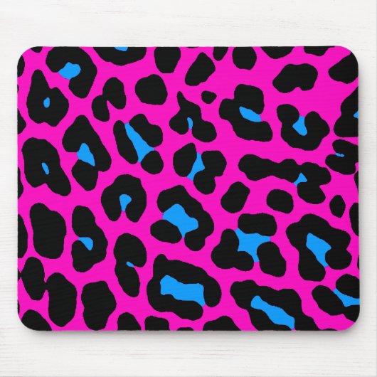 Corey Tiger 80er Retro Pink Leopard Print Mousepad (Vorne)