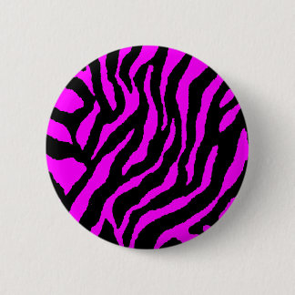 COREY TIGER 80er RETRO PINK TIGER STRIPES Button